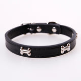 Bone Leather Durable Dog Collar