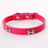 Bone Leather Durable Dog Collar