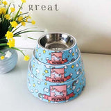 Animals Floral Printed Pet Dog Bowls