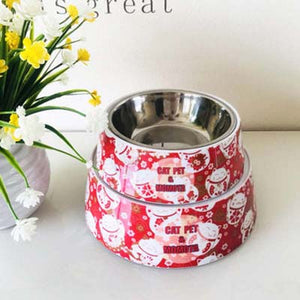 Animals Floral Printed Pet Dog Bowls